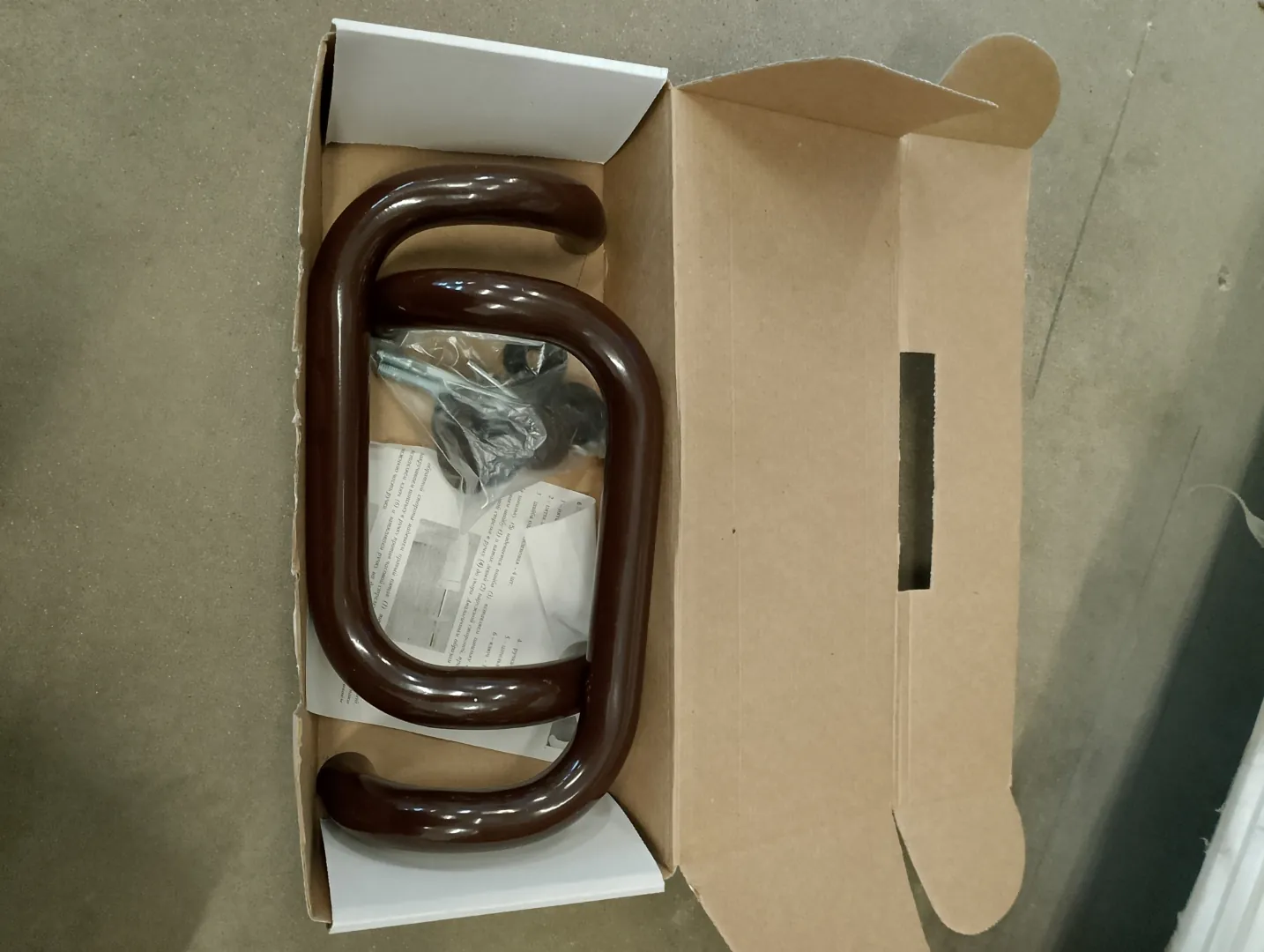 Ручка офисная скоба (коричневая)