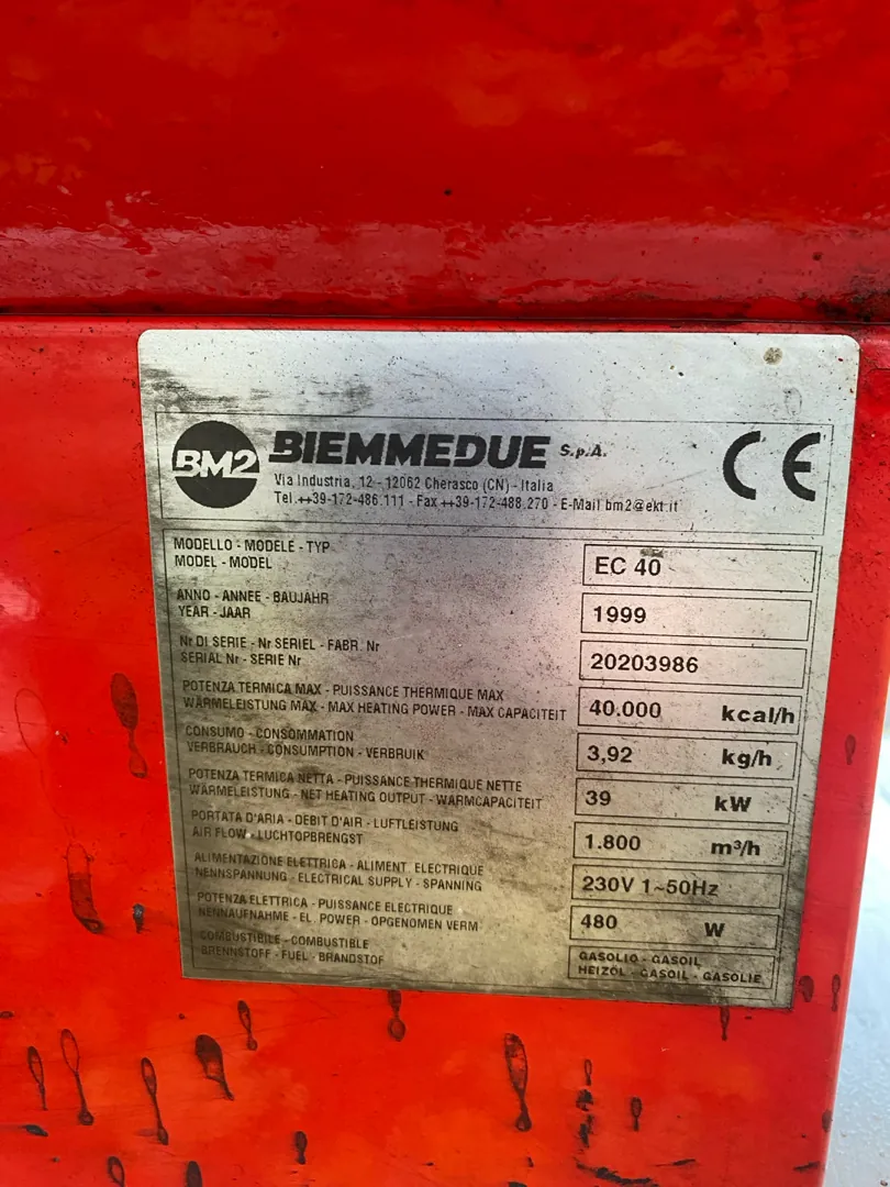 Дизельная тепловая пушка biemmedue ec 40 б/у