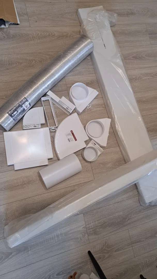 Комплектующие для кухонной вытяжки (воздуховод, гофротруба, переходники,уголки)