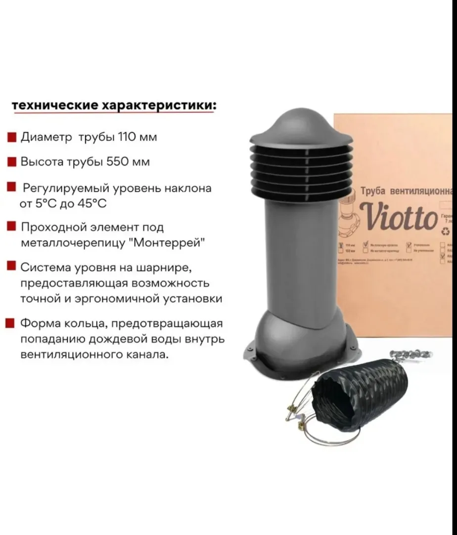 Труба вентиляционная RAL 7024