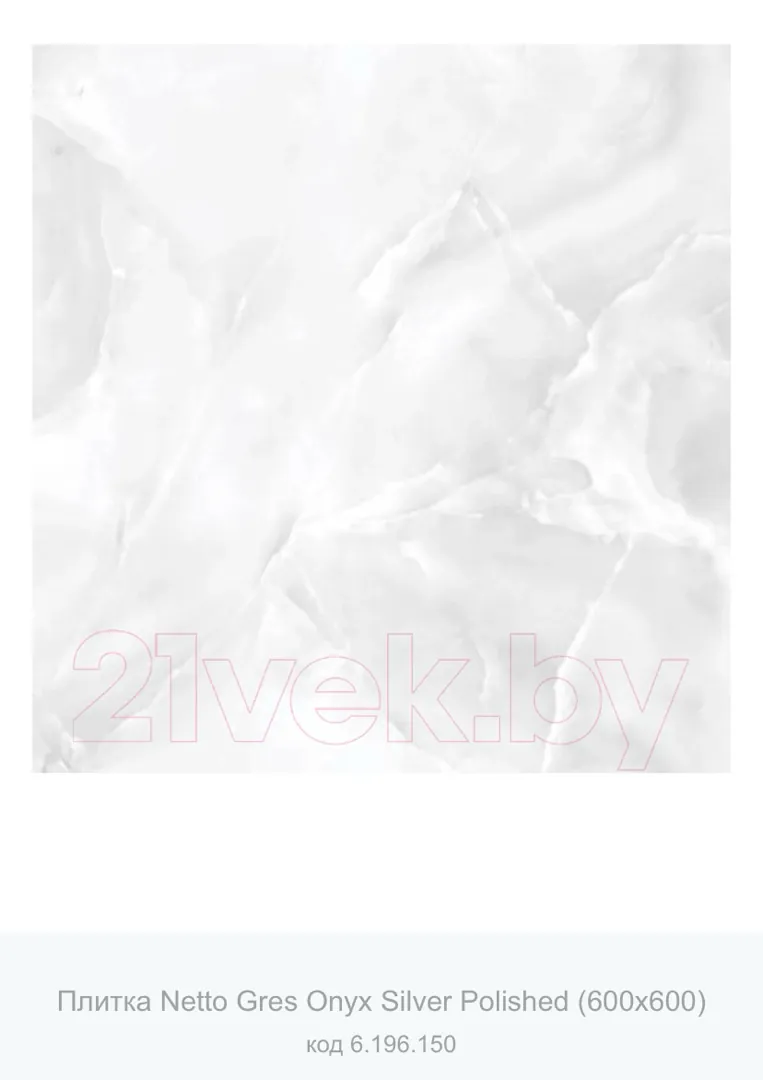 Плитка netto gres onyx silver polished (600x600)