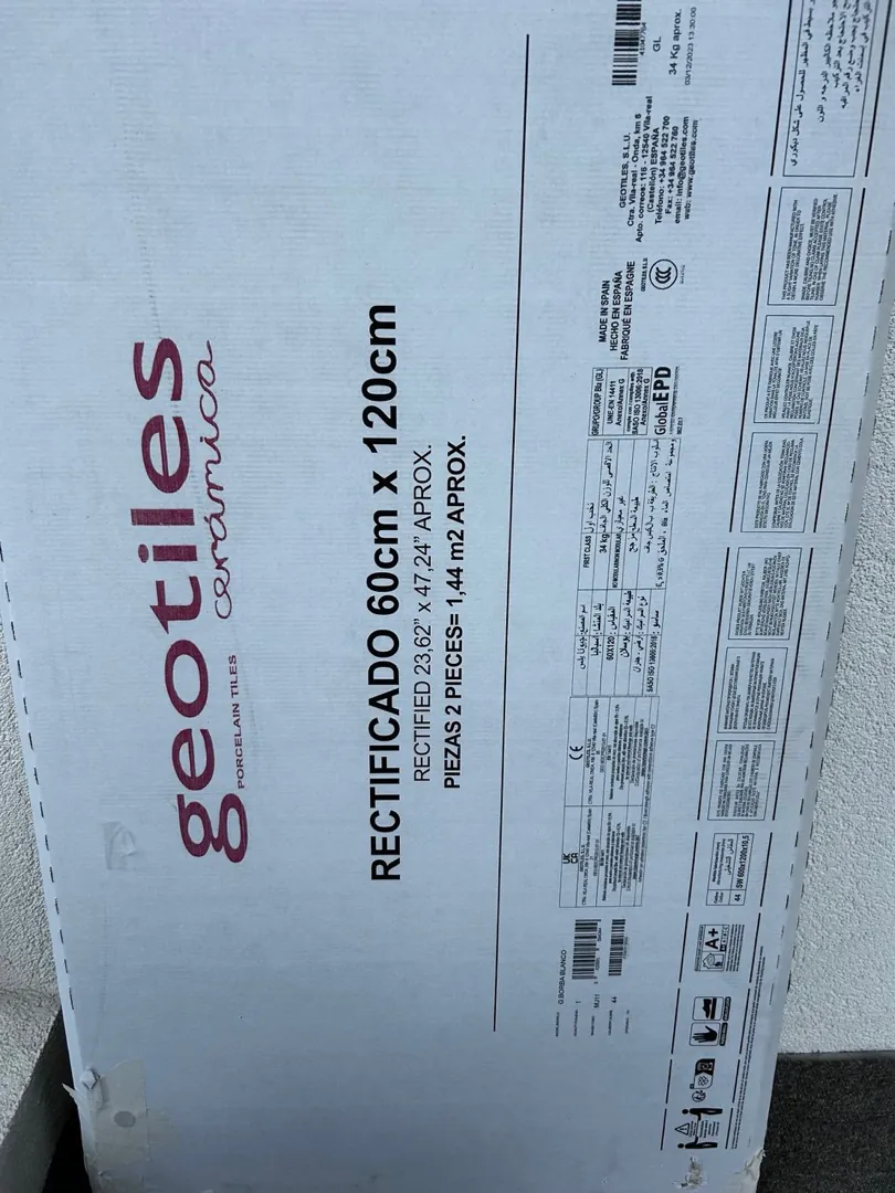 Плитка borba blanco керамогранит матовый 60*120