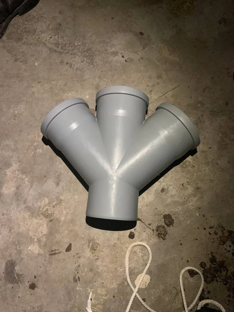 Крестовина канализационная однополосная 110х110х110х45