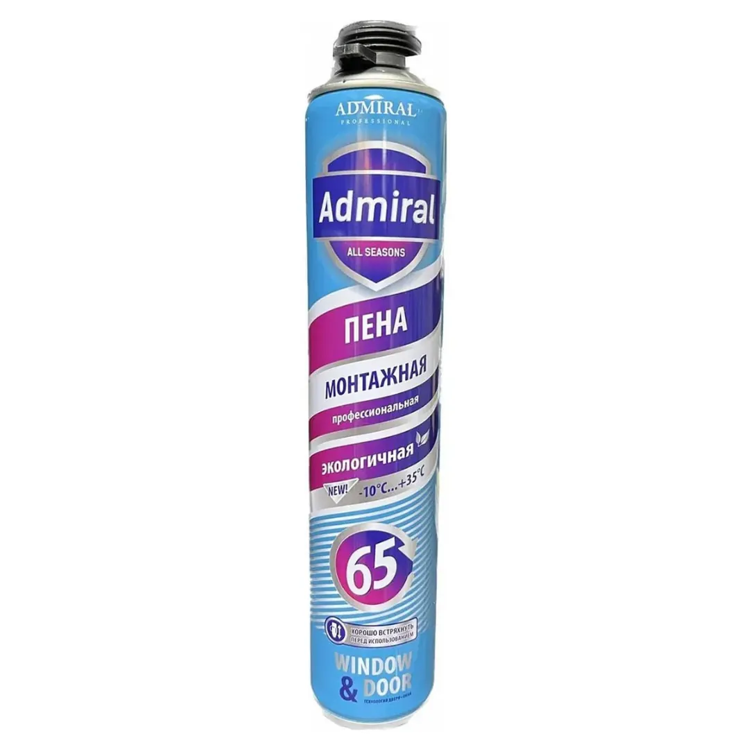 Пена монтажная 850 мл (65 л) профессиональная все сезонная