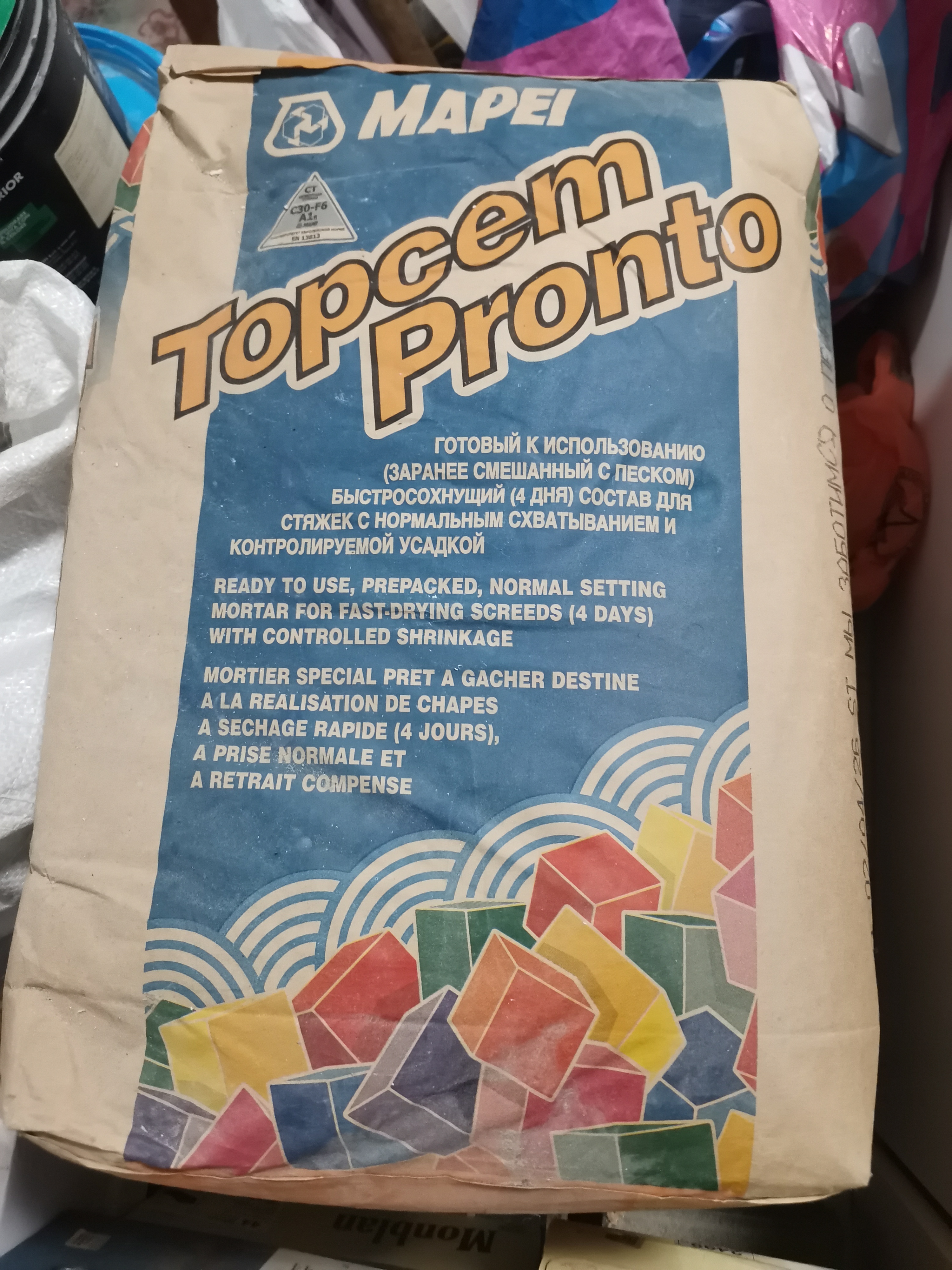 Стяжка. Mapei Topcem Pronto, 25 кг  Минск
